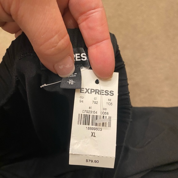 Express off the shoulder open back Black dress - Picture 5 of 6